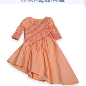 Tia Cibani Kids Pia Bustled Smock Maxi, Sedona